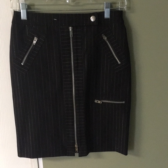 bebe Dresses & Skirts - Bebe Black pencil skirt with pin stripes